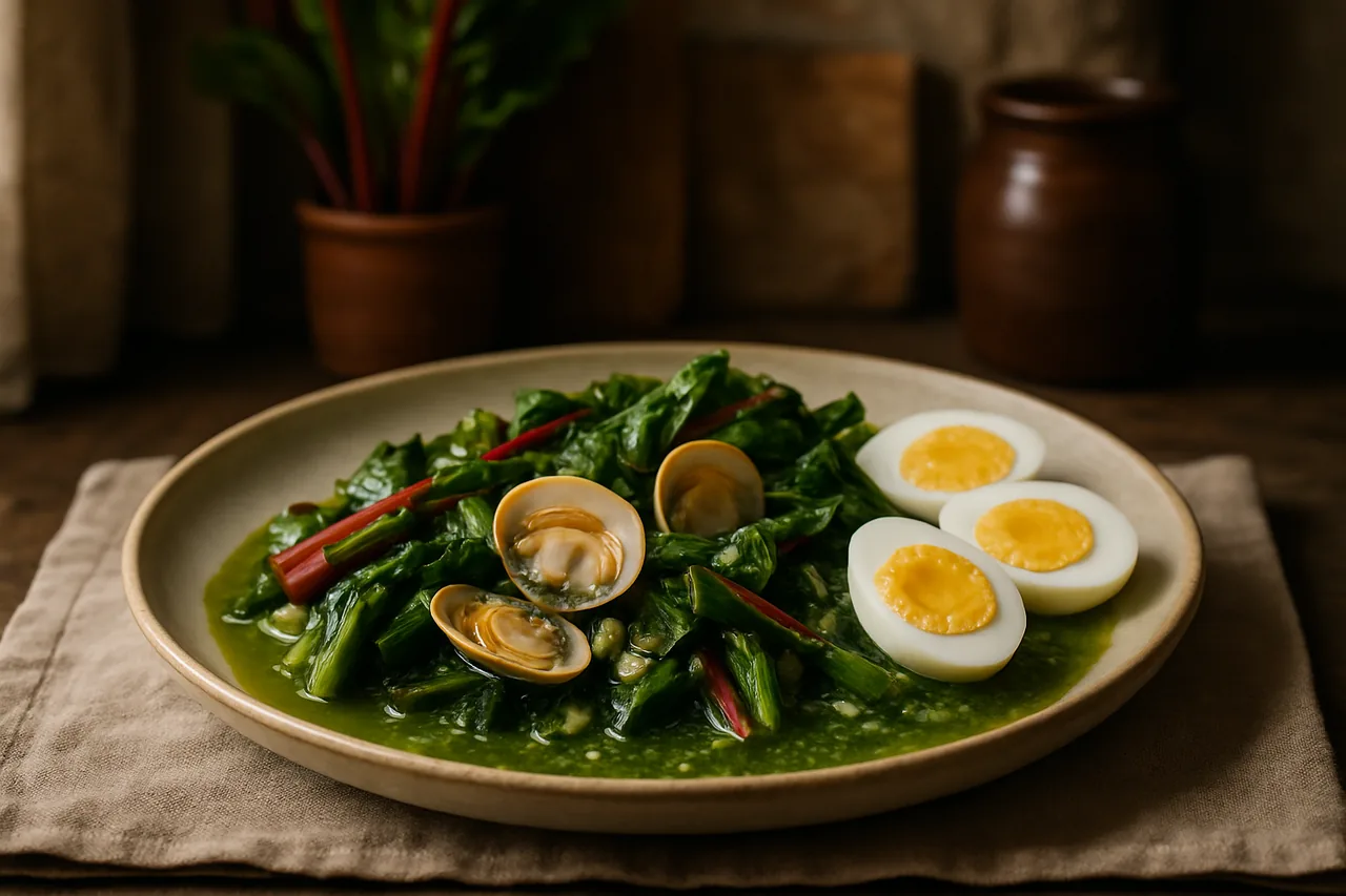 Foto de Acelgas con Almejas en Salsa Verde