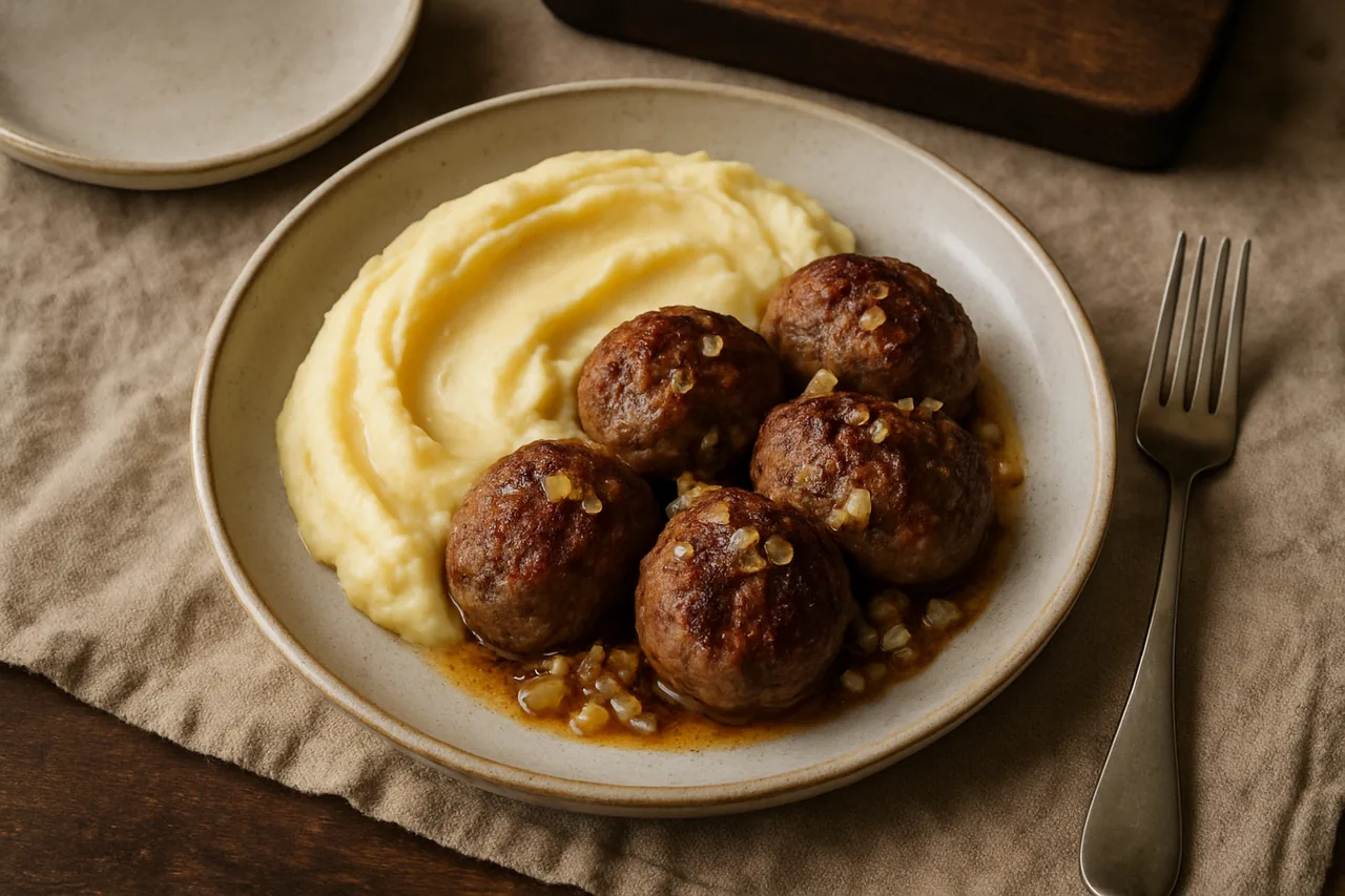 Foto de Albóndigas con puré de patata