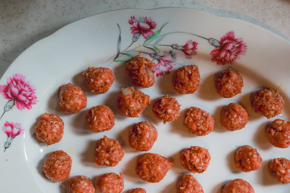 Foto de Albóndigas en salsa de manzana con arroz integral