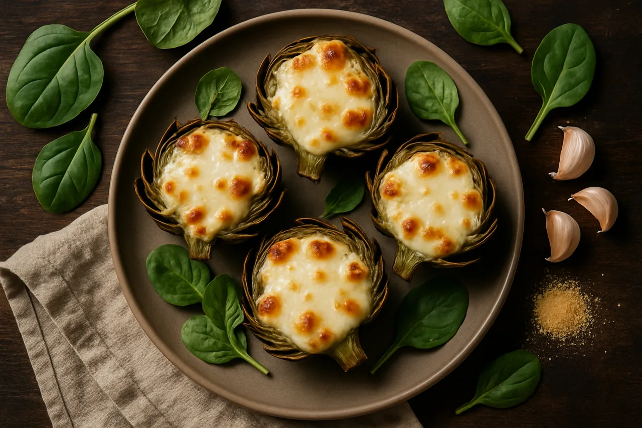 Foto de Alcachofas al Horno con Queso
