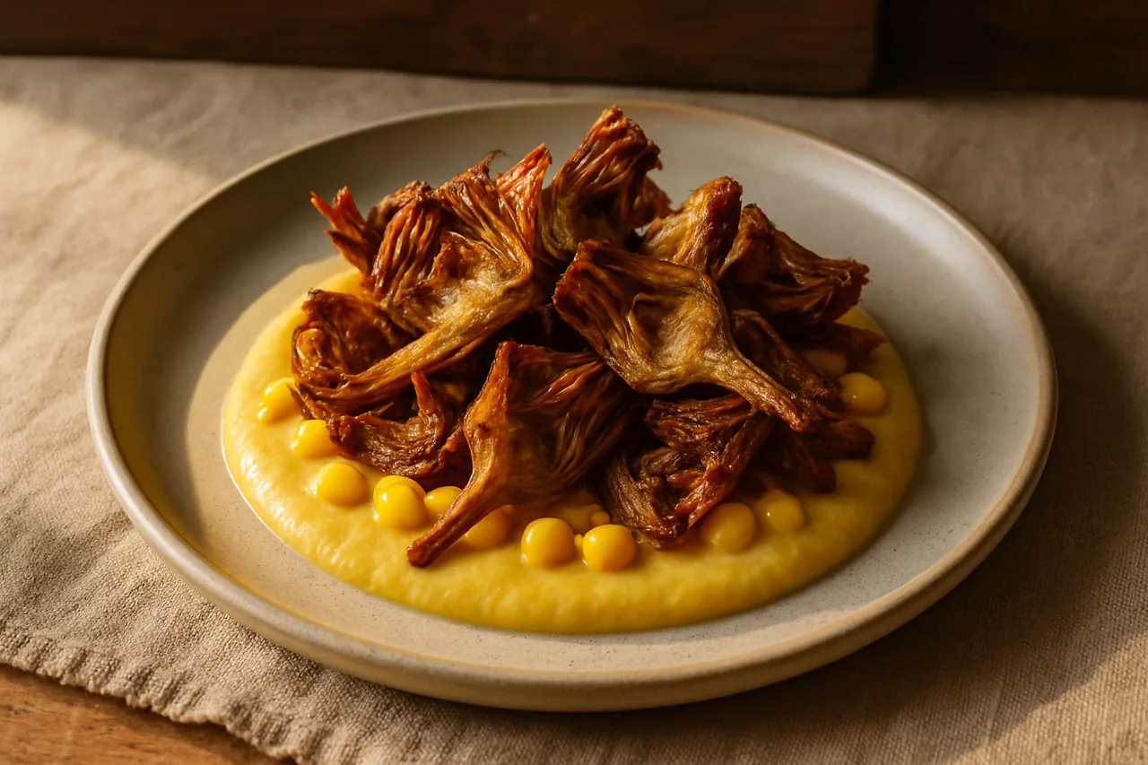 Foto de Alcachofas Rebozadas con Crema de Maíz