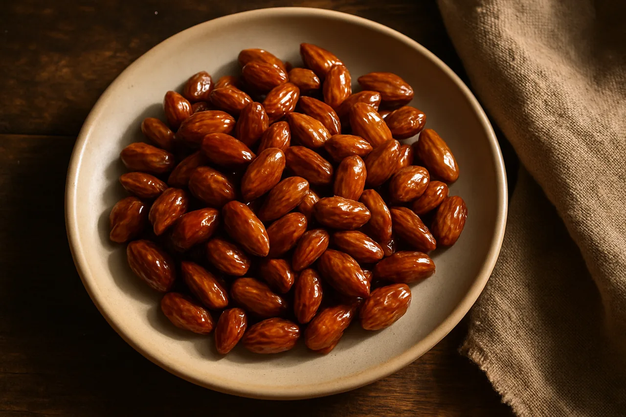 Almendras garrapiñadas — receta canaria