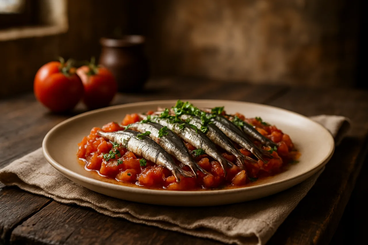 Foto de Anchoas al Horno con Tomate