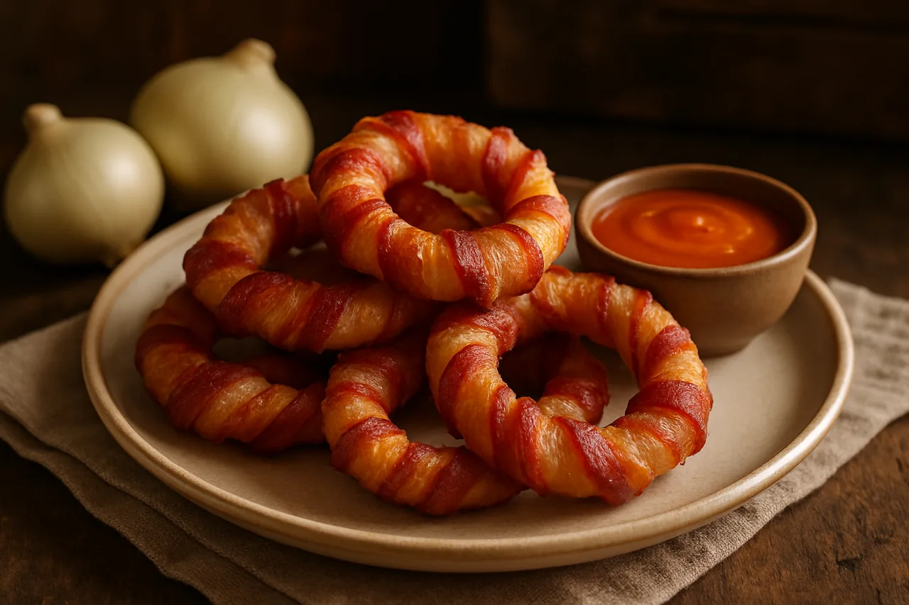 Foto de Aros de cebolla con bacon