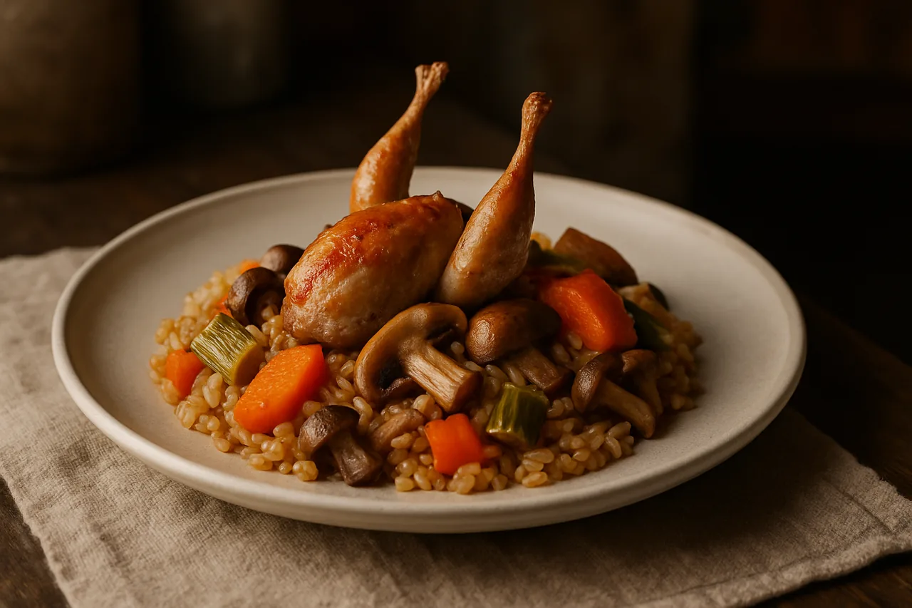 Foto de Arroz con Muslos de Codorniz
