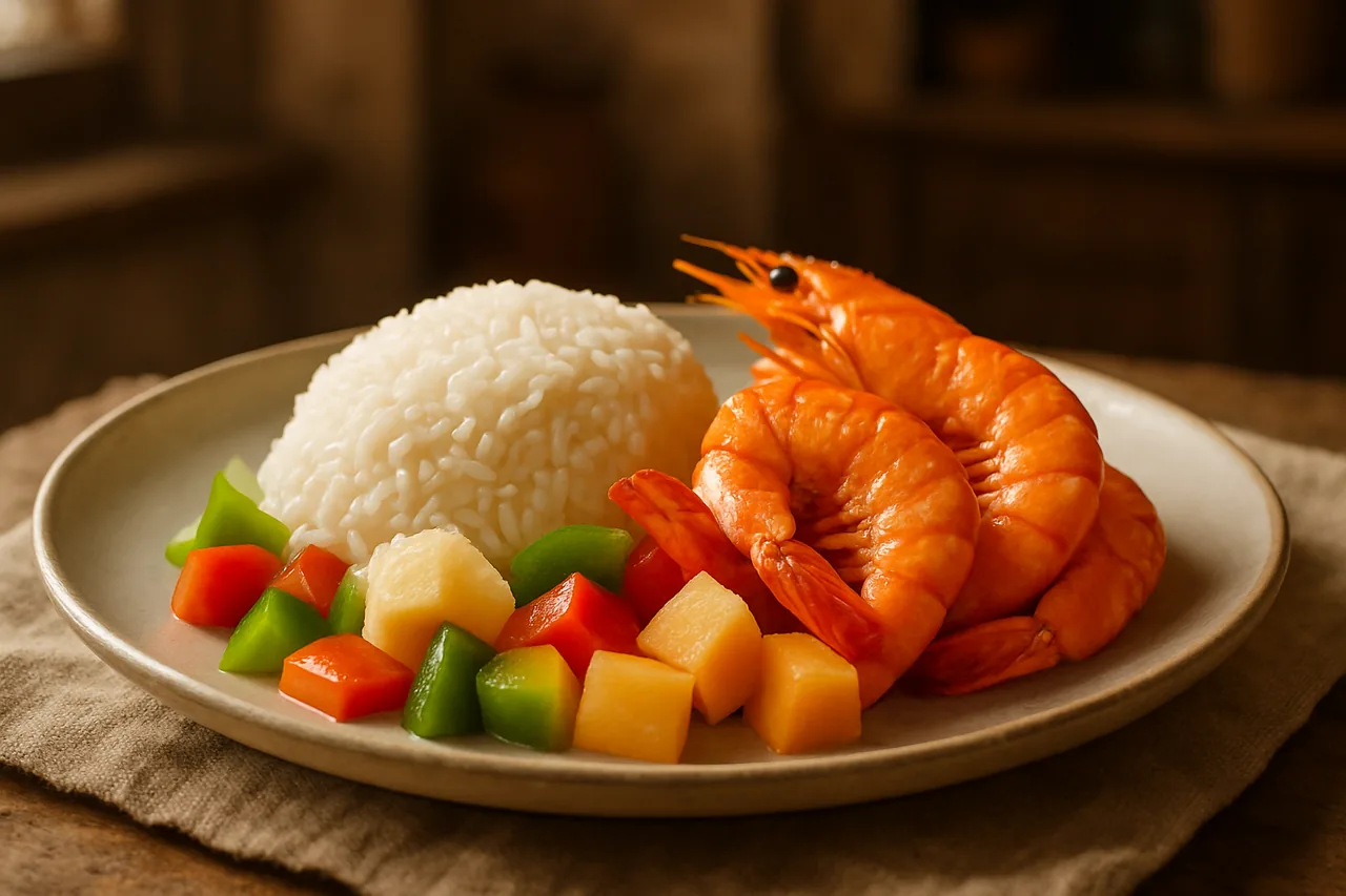 Foto de Arroz Tailandés con Langostinos y Melón