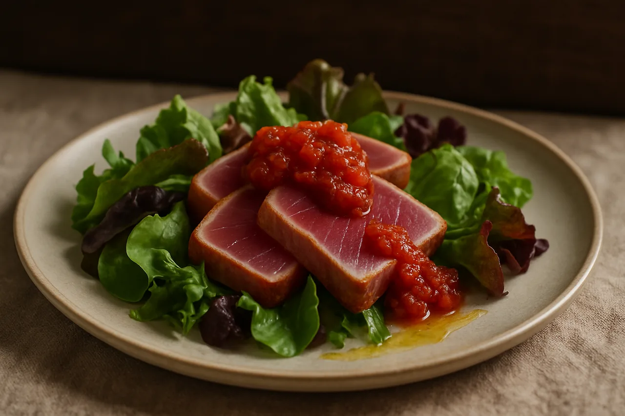 Foto de Atún con mermelada de tomate