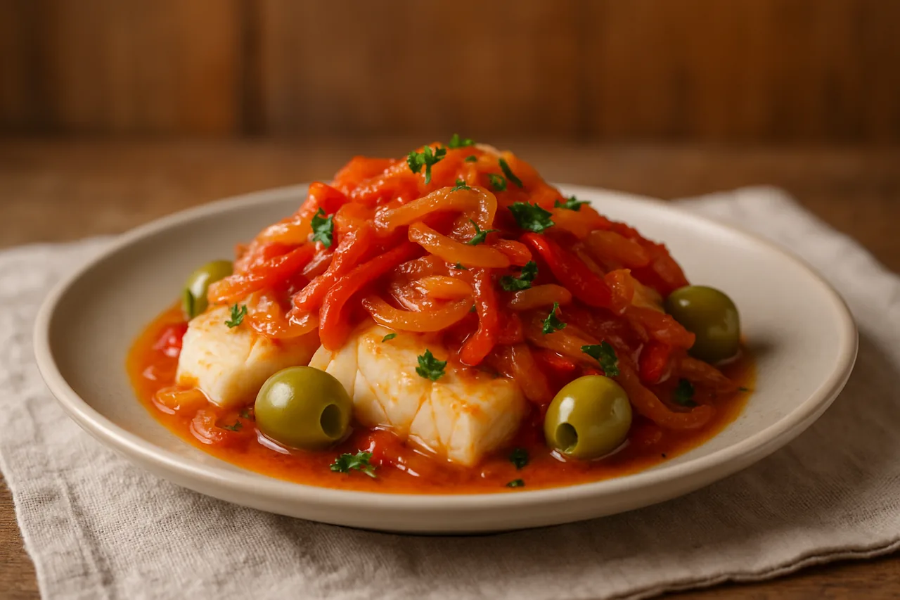 Bacalao encebollado o escabeche — receta canaria