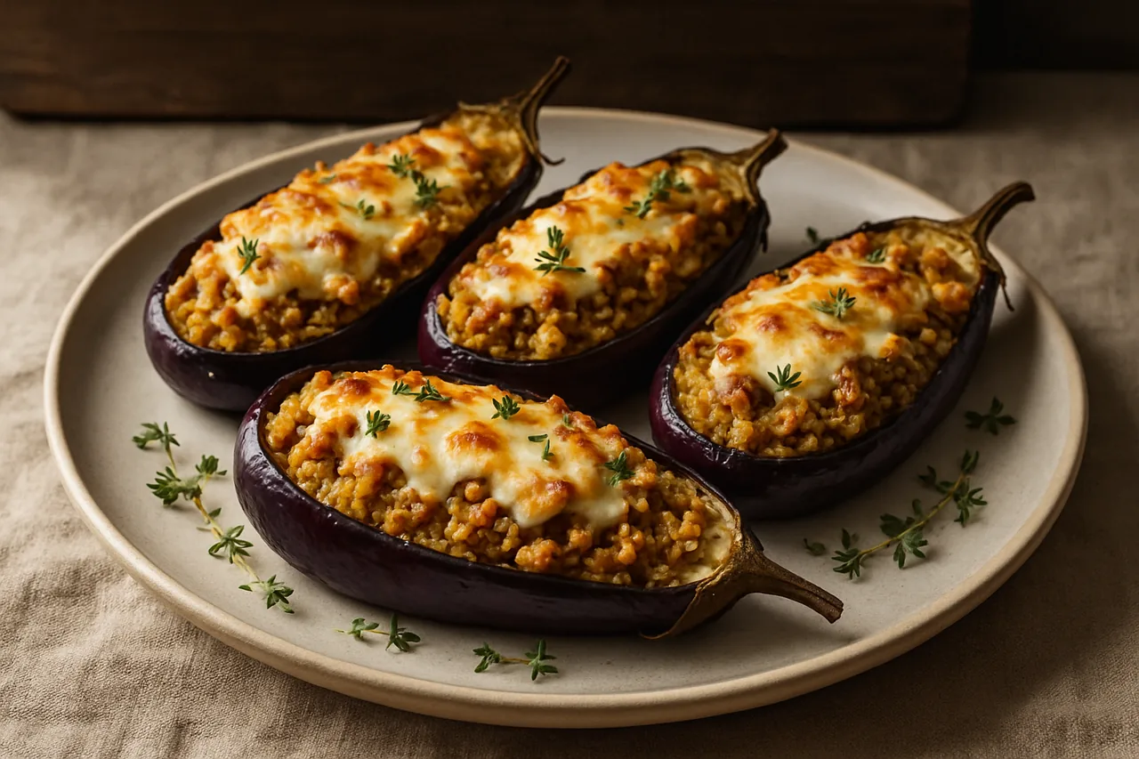 Foto de Berenjenas rellenas de cuscús y pavo