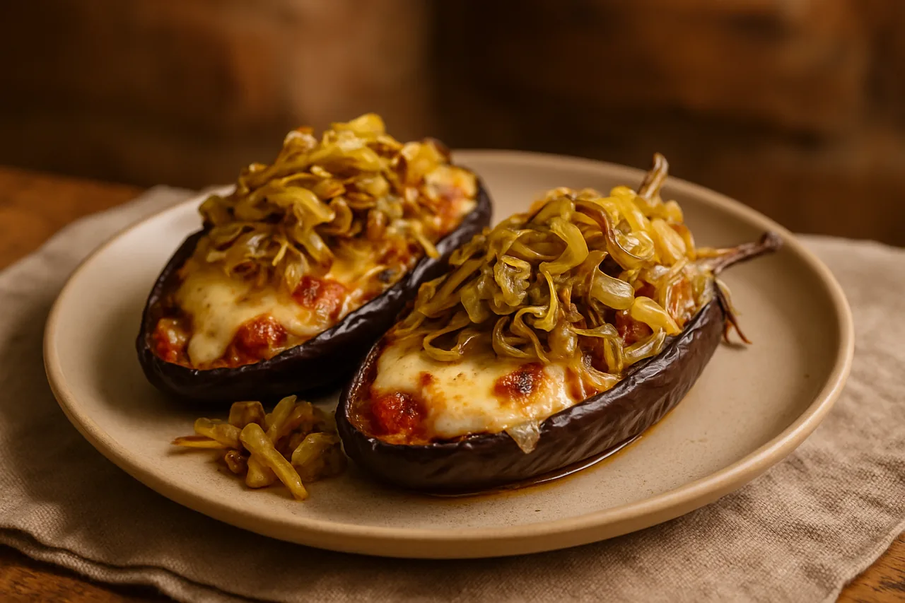 Foto de Berenjenas rellenas de queso y sobrasada