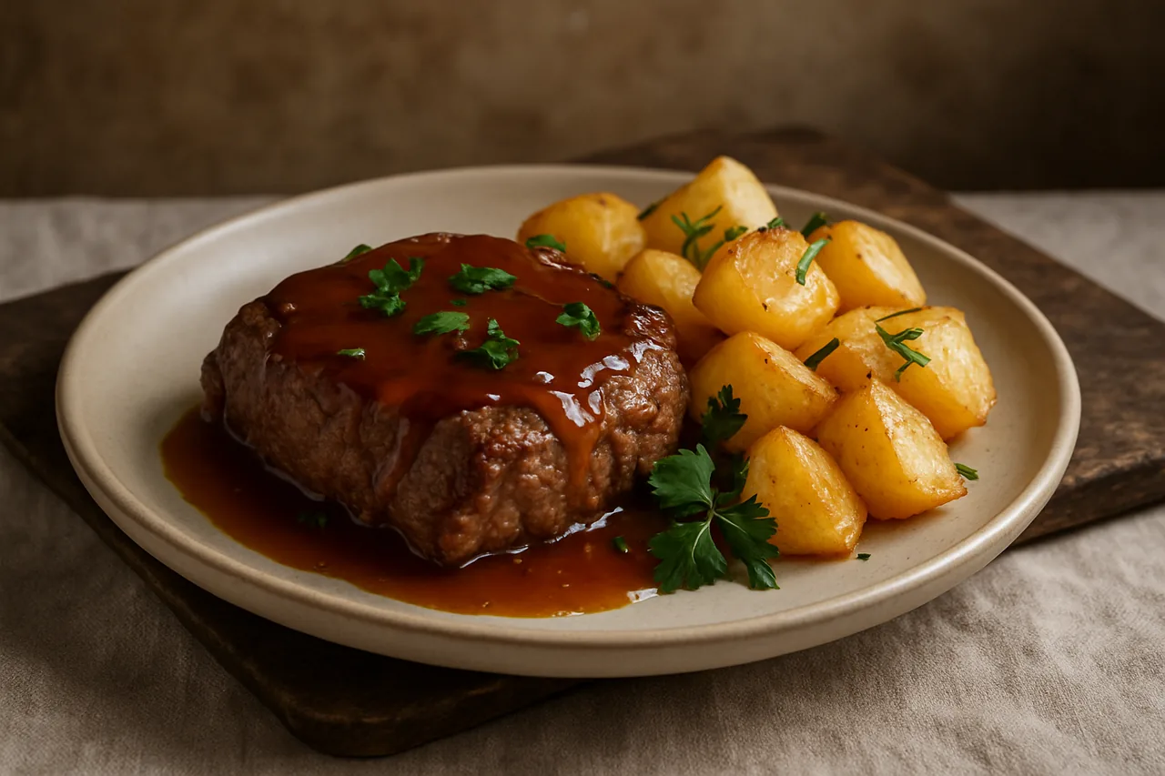 Foto de Bocado de la Reina con Patatas al Romero y Salsa Dulce