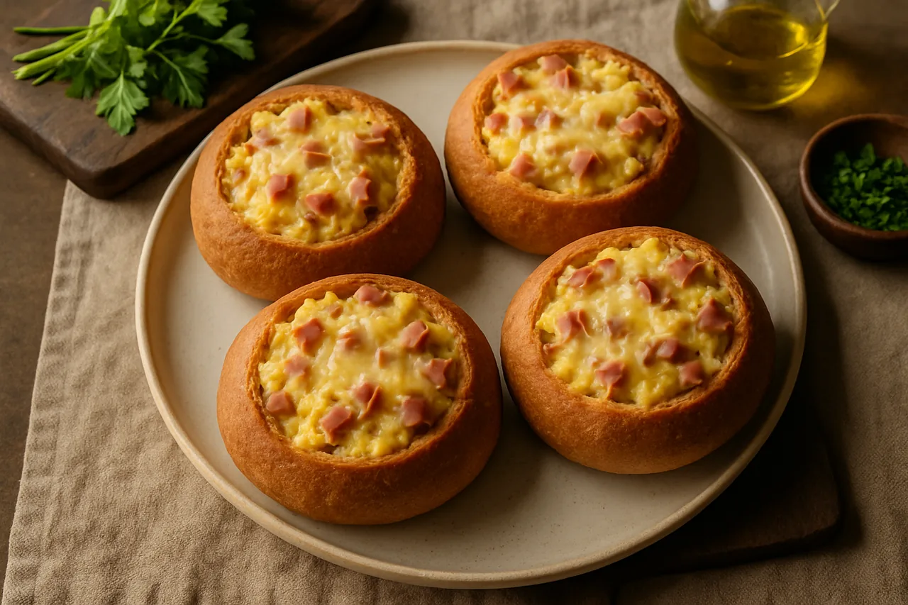 Foto de Bollos Rellenos de Revuelto de Jamón
