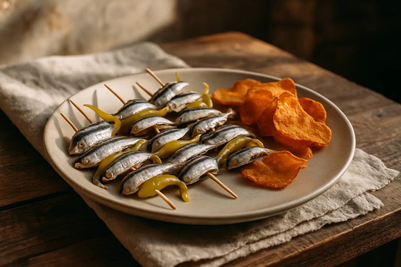 Foto de Brochetas de Anchoas y Guindillas