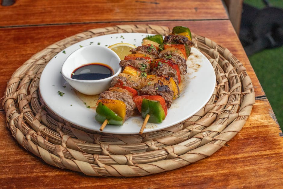 Foto de Brochetas de Bonito con Salsa de Ñoras y Nectarinas