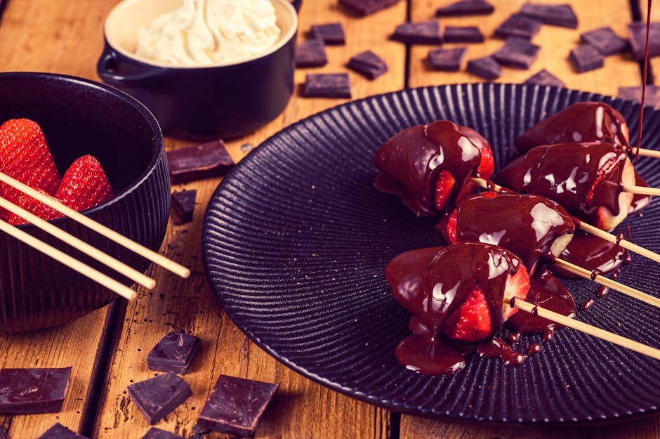 Foto de Brochetas de frutas con helado