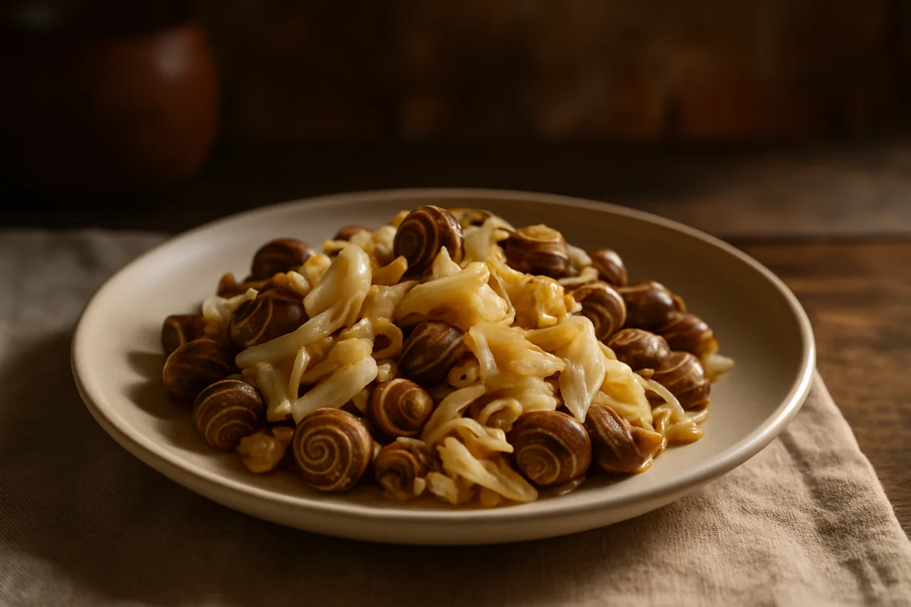 Foto de Caracoles con Bacalao Desmenuzado
