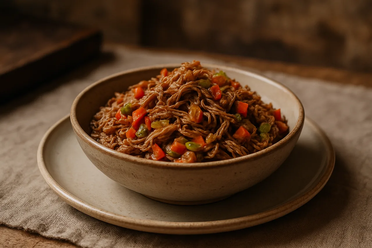 Carne mechada — receta canaria