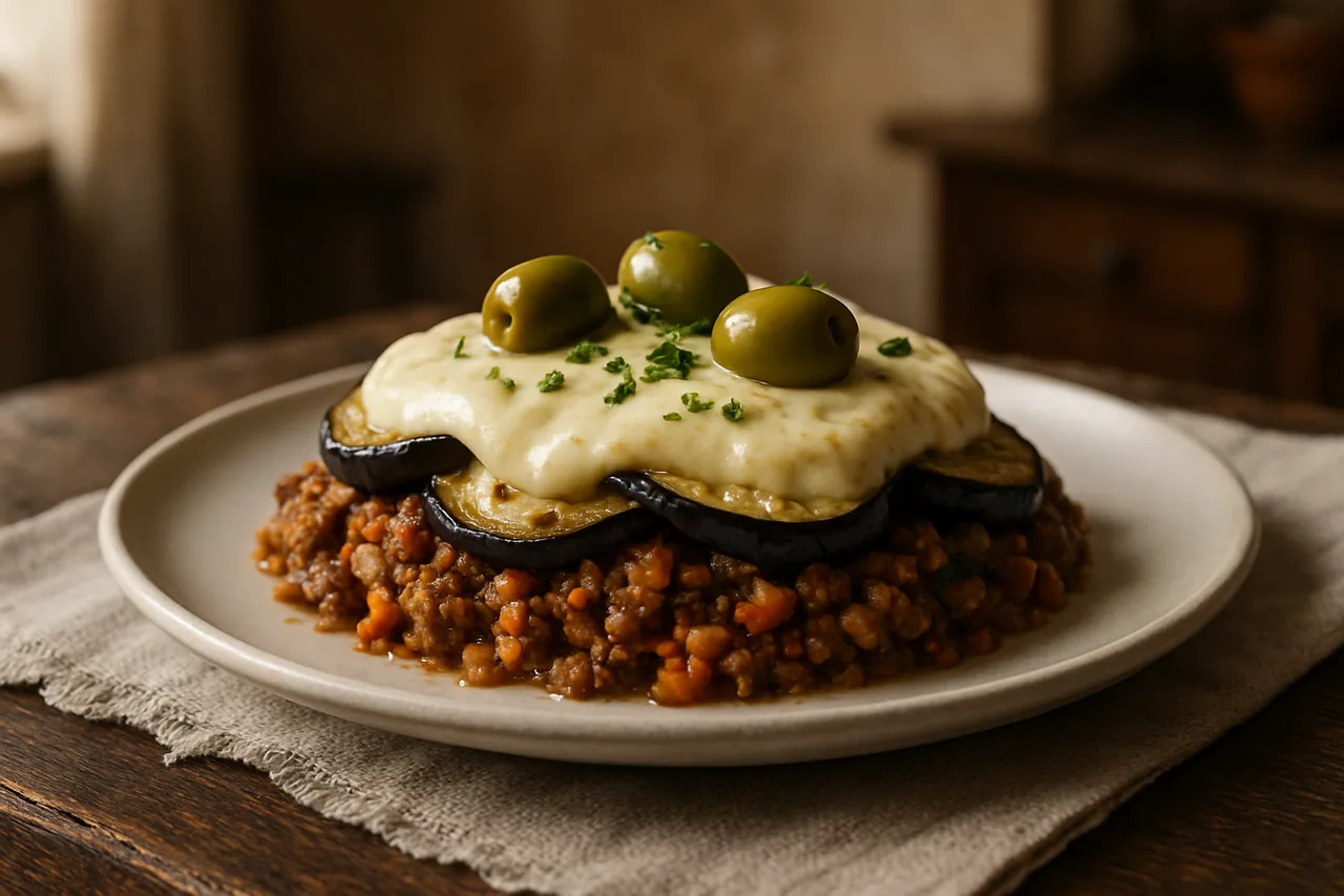 Foto de Carne Picada con Bechamel Gratinada