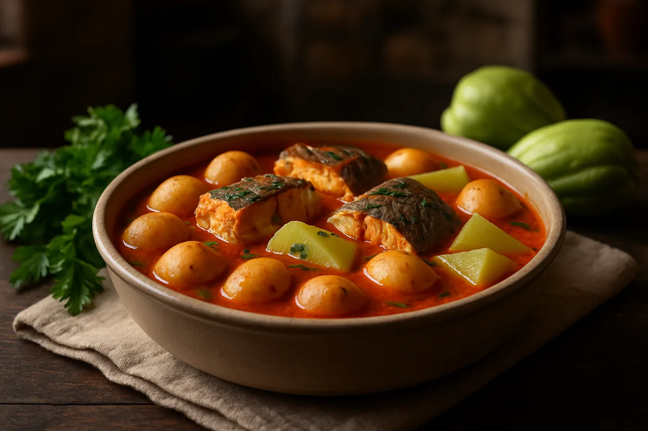 Cazuela de pescado — receta canaria