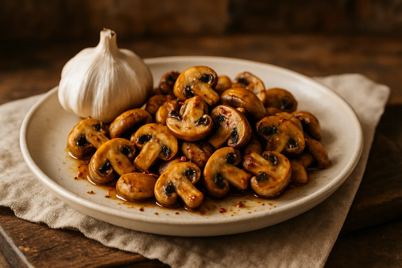 Champiñones al ajillo — receta canaria