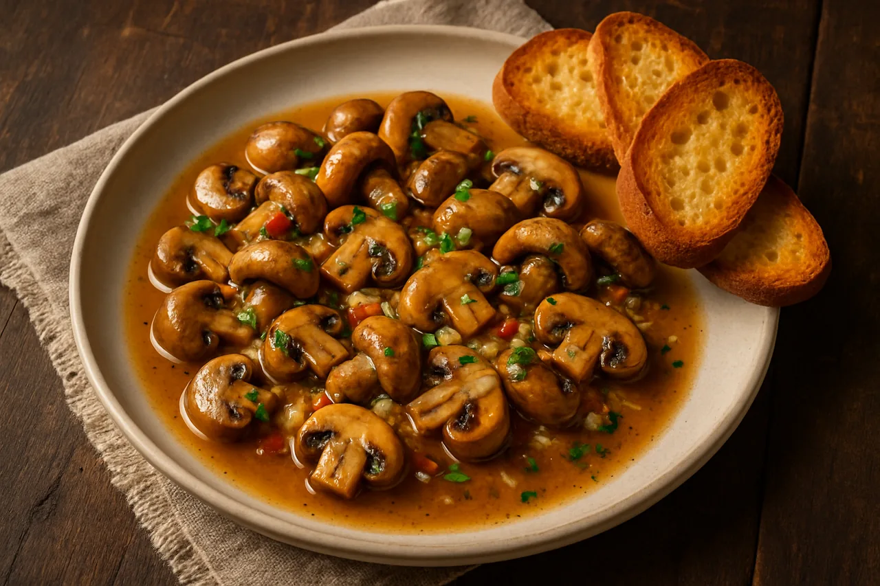 Foto de Champiñones en salsa de vino