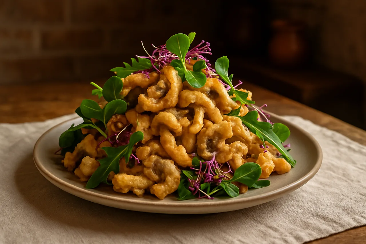 Foto de Champiñones en Tempura de Colores