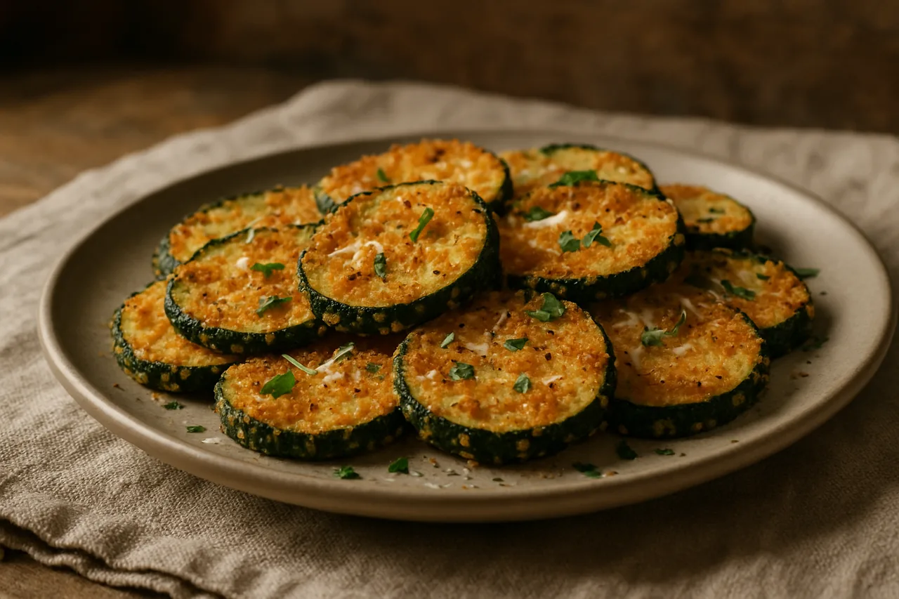 Foto de Chips de Calabacín Empanizados con Parmesano