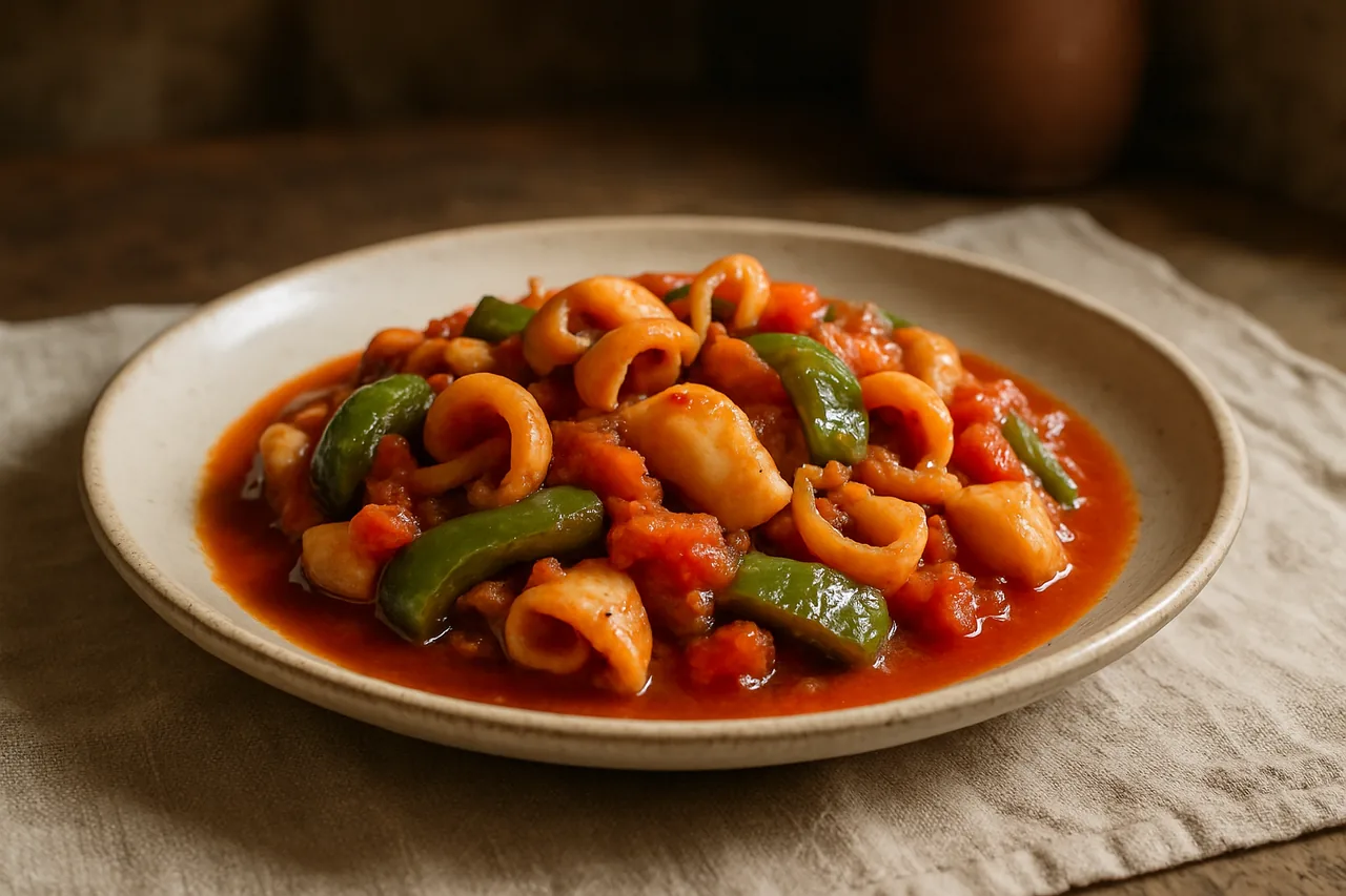 Chocos en salsa — receta canaria