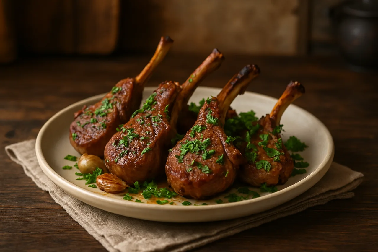 Foto de Chuletas de Cordero al Ajo
