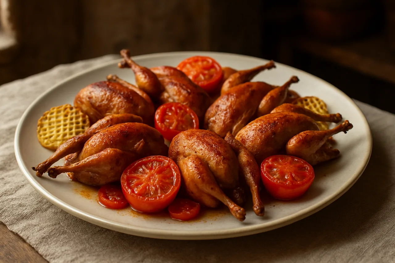 Foto de Codornices en Salsa de Tomate Especiado