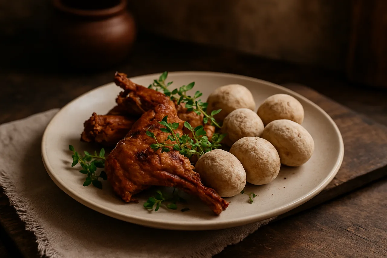 Conejo frito con papas arrugadas — receta canaria