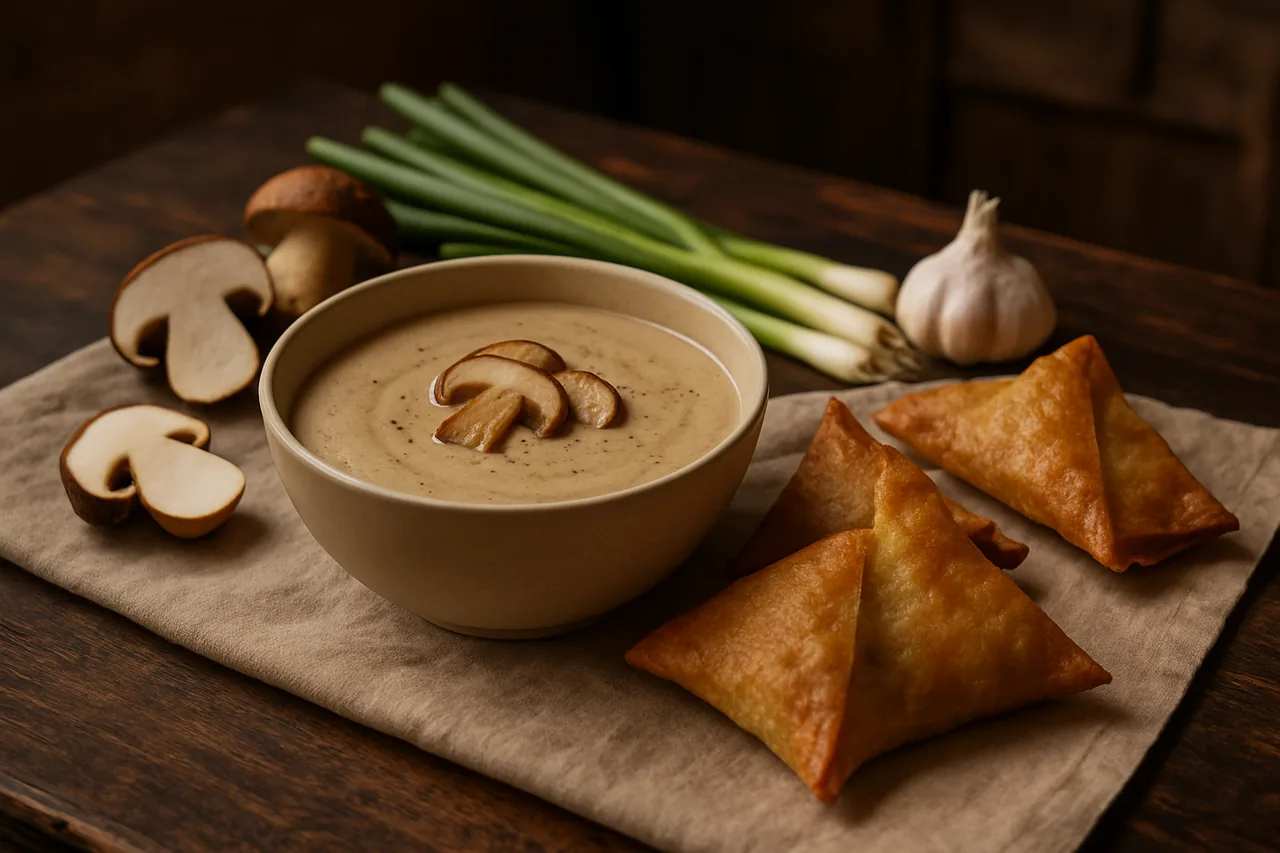 Foto de Crema de Boletus con Pasta Brick