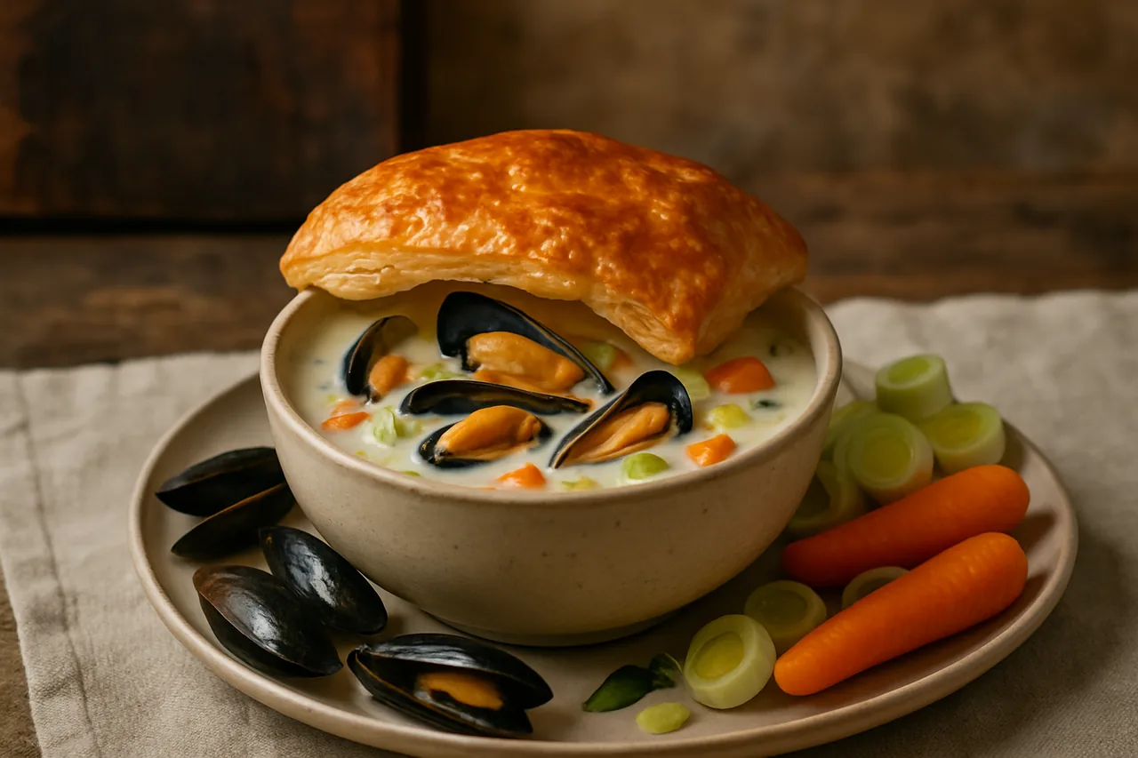 Foto de Crema de Mejillones con Hojaldre