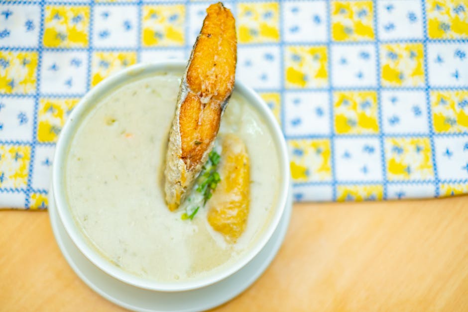 Foto de Crema de Verduras con Popietas de Gallo