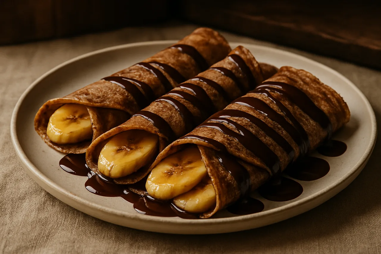 Foto de Crepes de Chocolate y Plátano