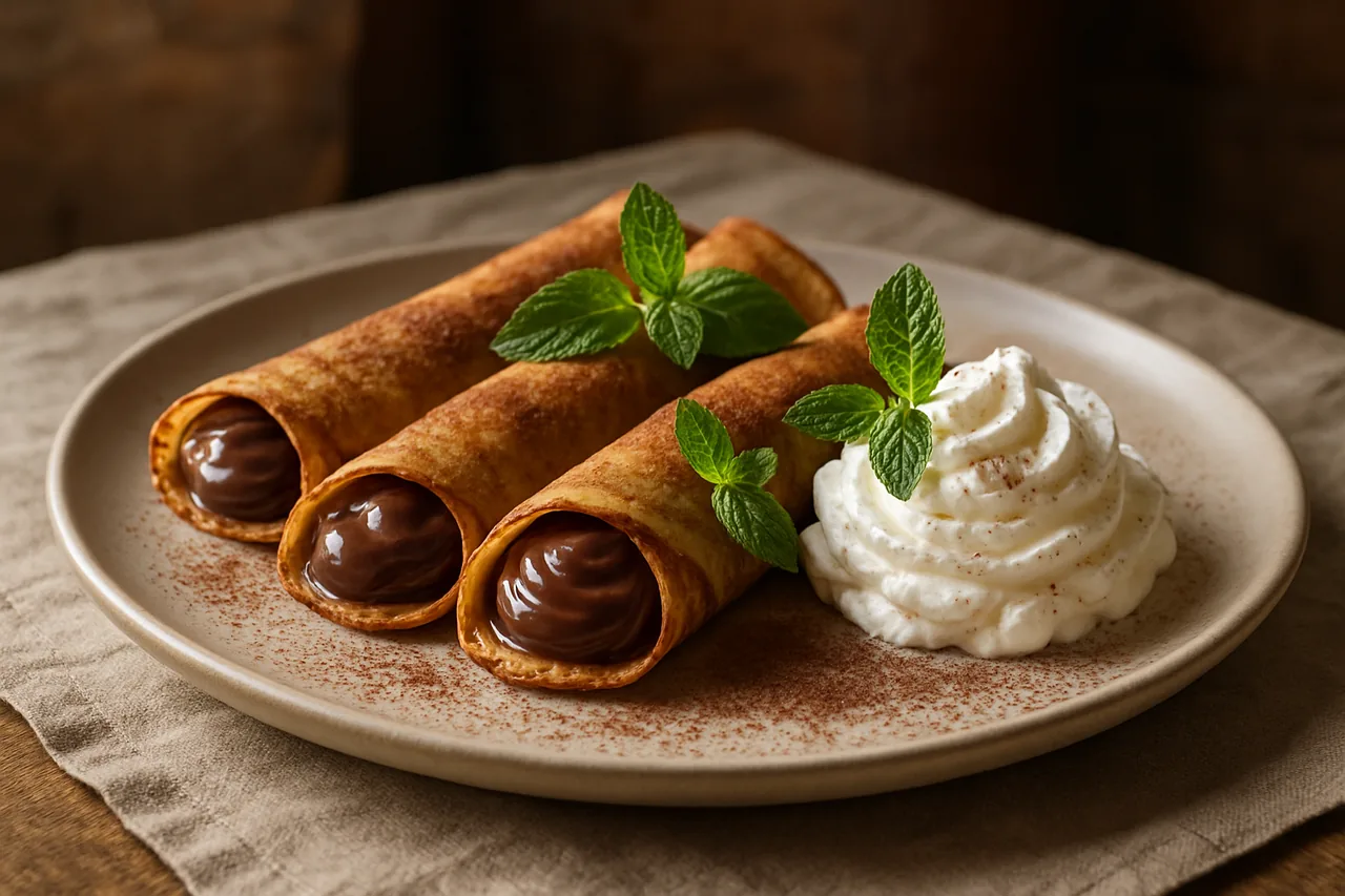 Foto de Crepes Rellenos de Chocolate