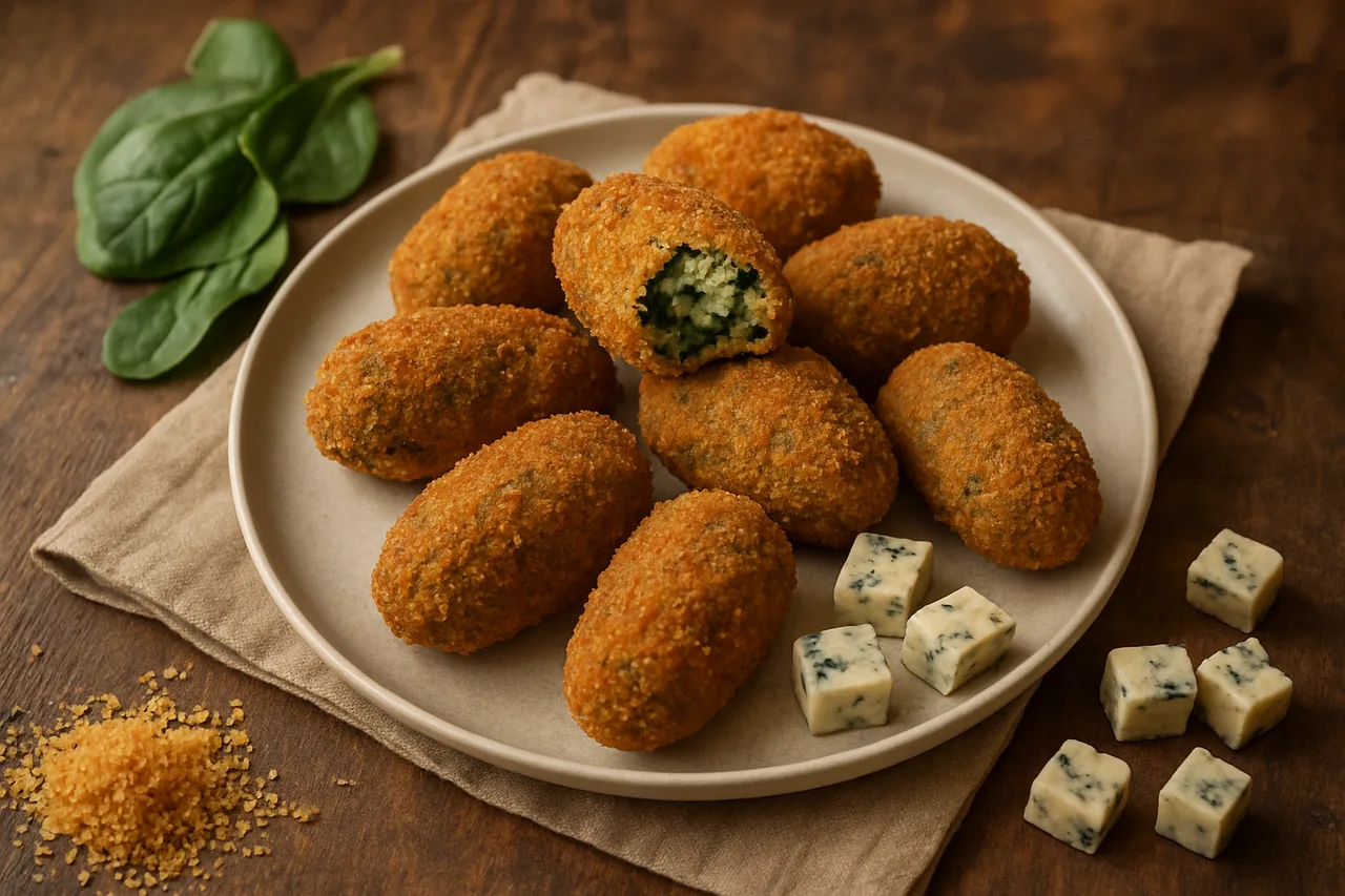 Foto de Croquetas de Espinacas y Queso Azul