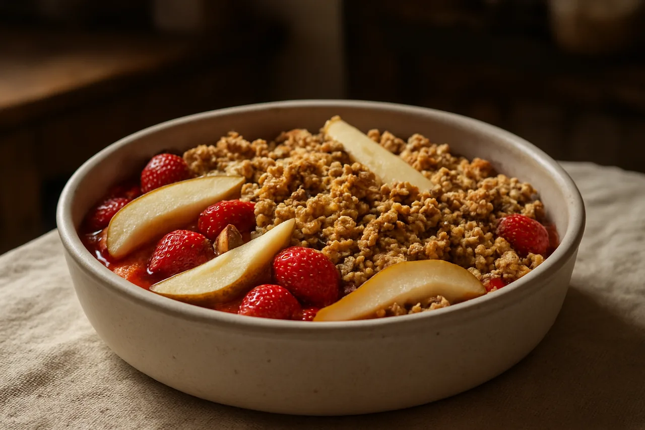 Foto de Crumble de Pera y Fresa