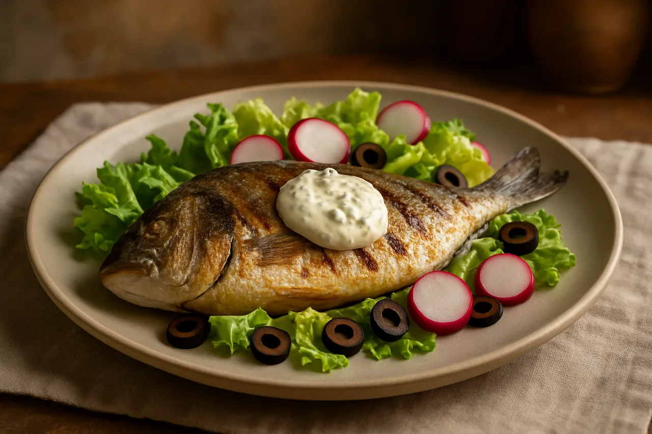 Foto de Dorada a la plancha con salsa tártara