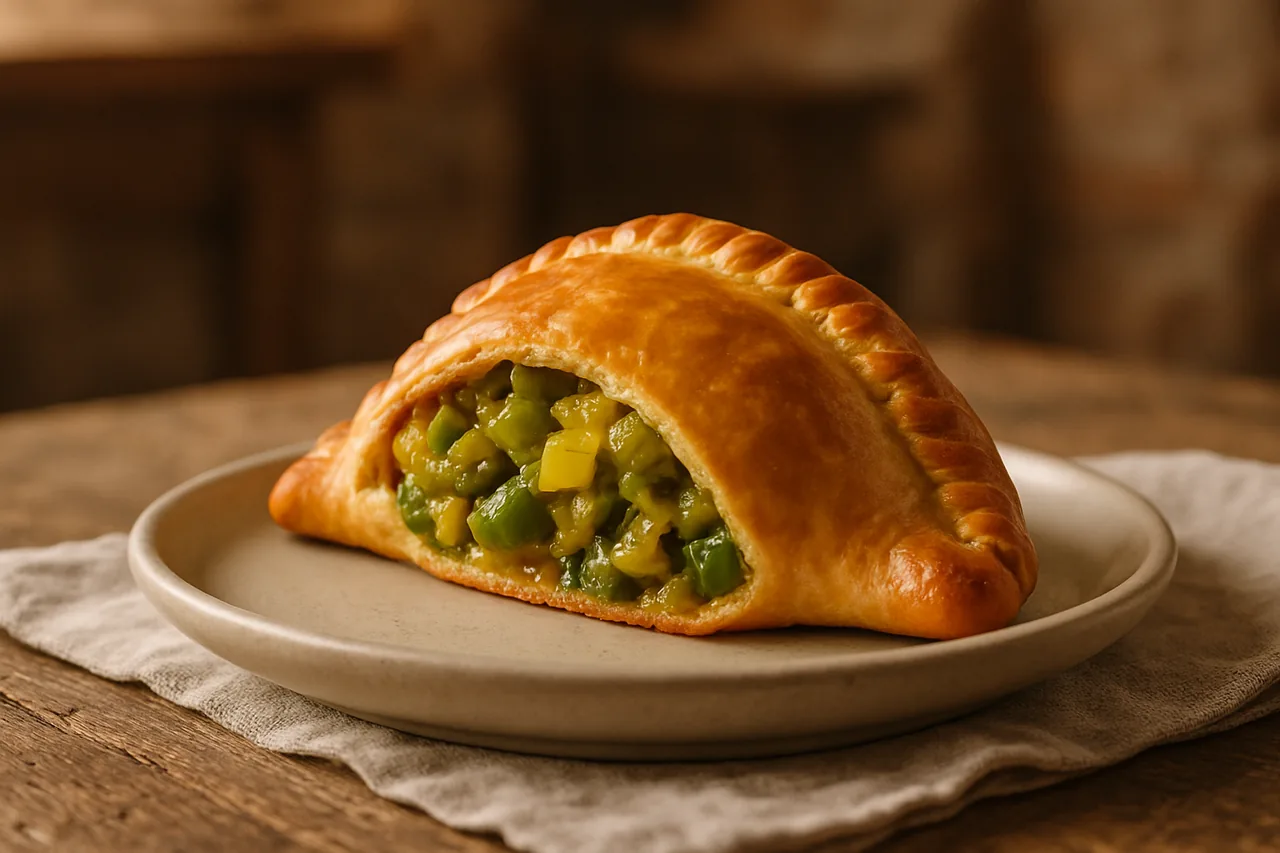 Foto de Empanada de Gallo con Pimiento, Puerro y Cebolla
