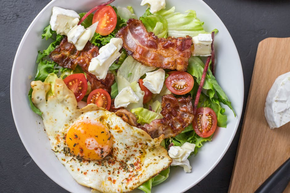 Foto de Ensalada de beicon y queso de cabra