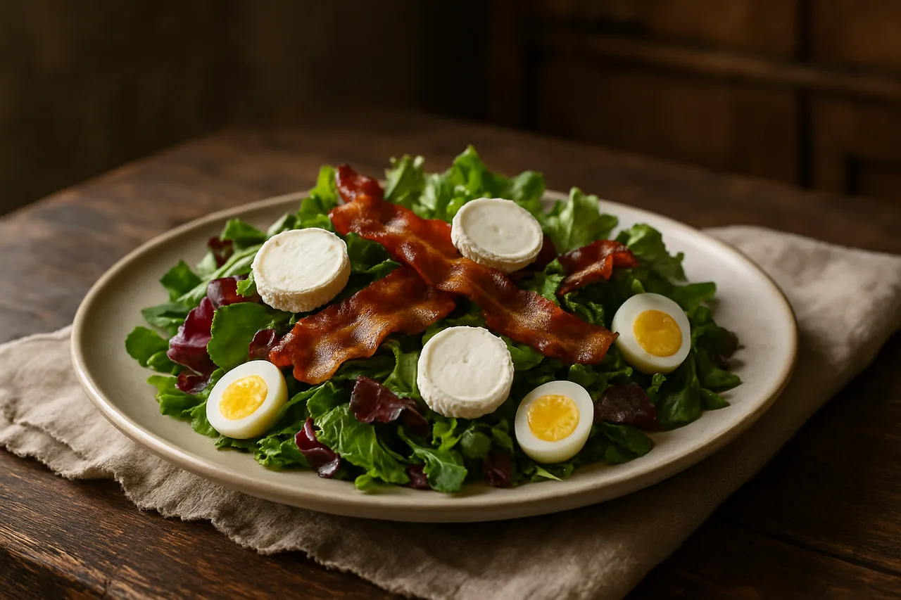 Foto de Ensalada de beicon y queso de cabra