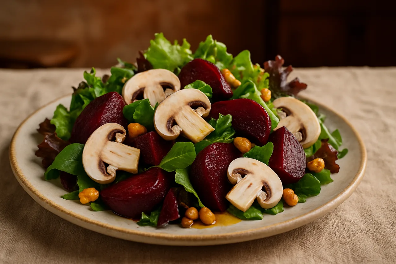 Foto de Ensalada de Champiñones y Remolacha