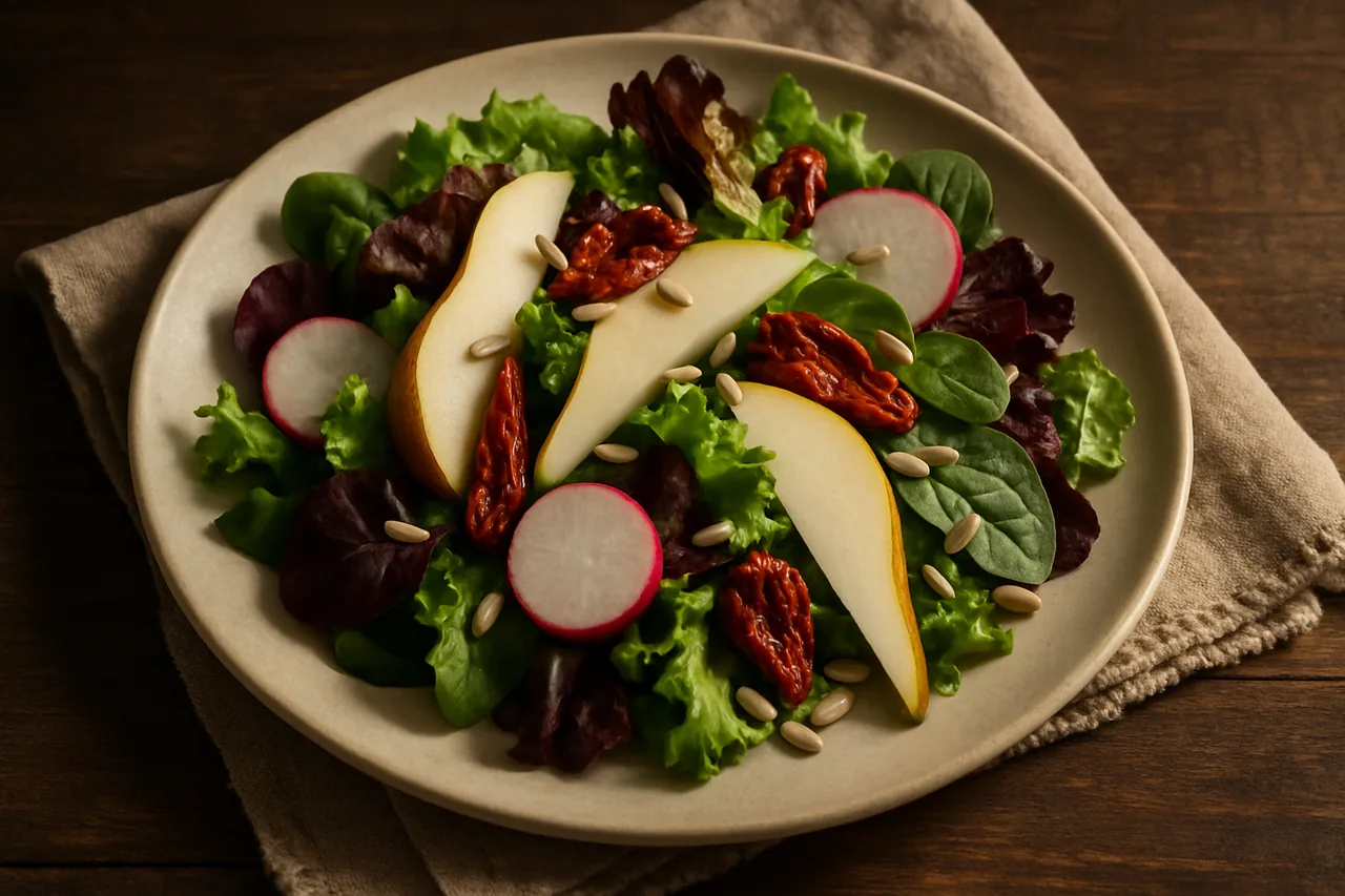 Foto de Ensalada de pera y rabanitos