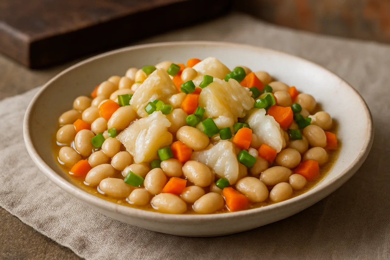 Foto de Ensalada de pochas y bacalao
