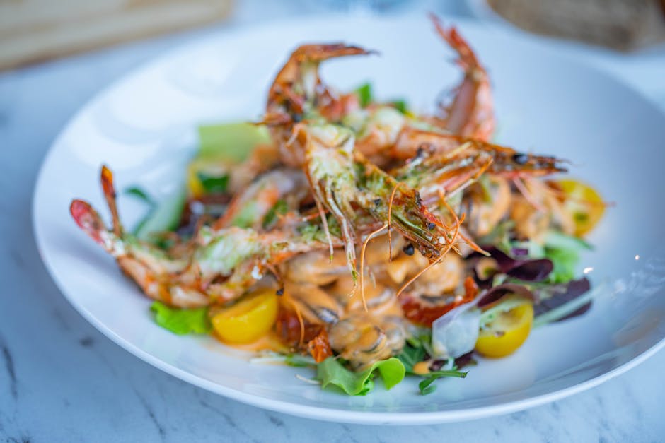 Foto de Ensalada templada de lentejas y langostinos