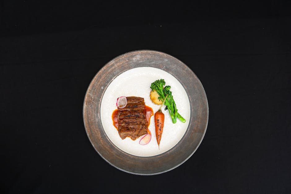 Foto de Entrecot con verduras en tempura