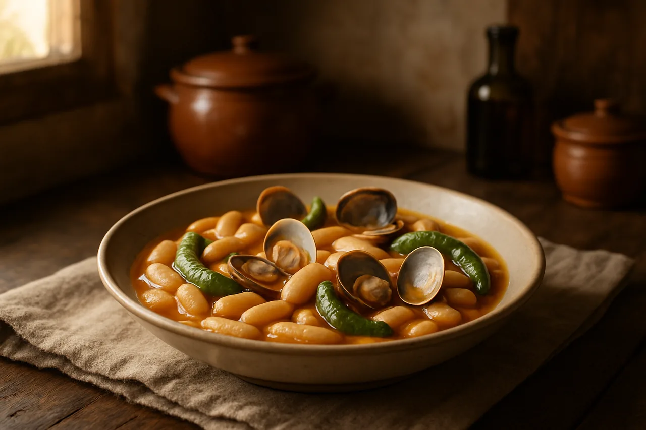 Fabes con almejas — receta canaria
