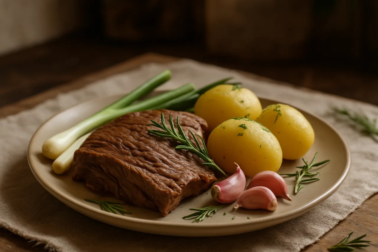 Foto de Falda de Ternera con Patatas Cocidas