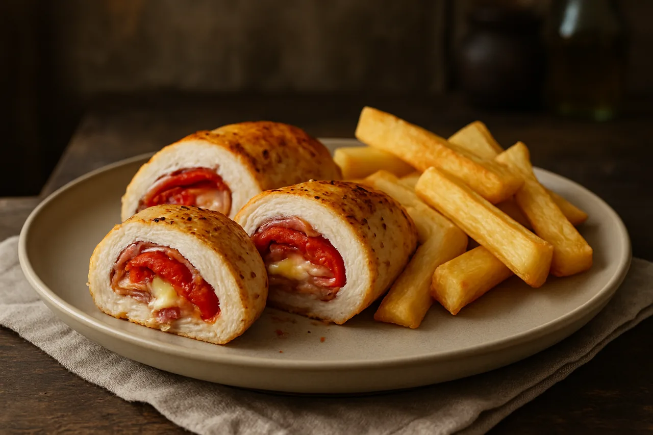 Foto de Filetes de Pollo Rellenos con Chips de Yuca